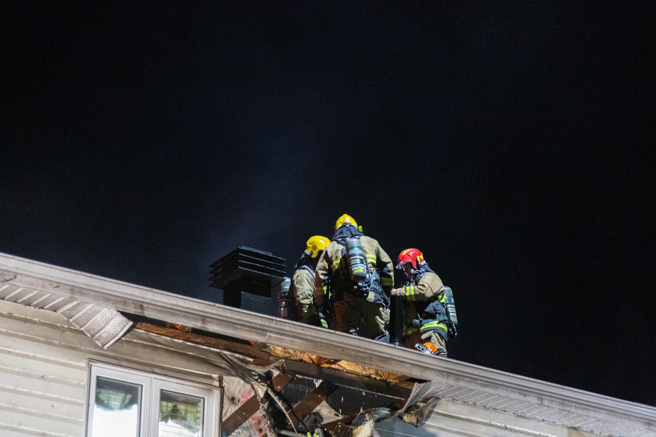 Intervention des pompiers à Scott