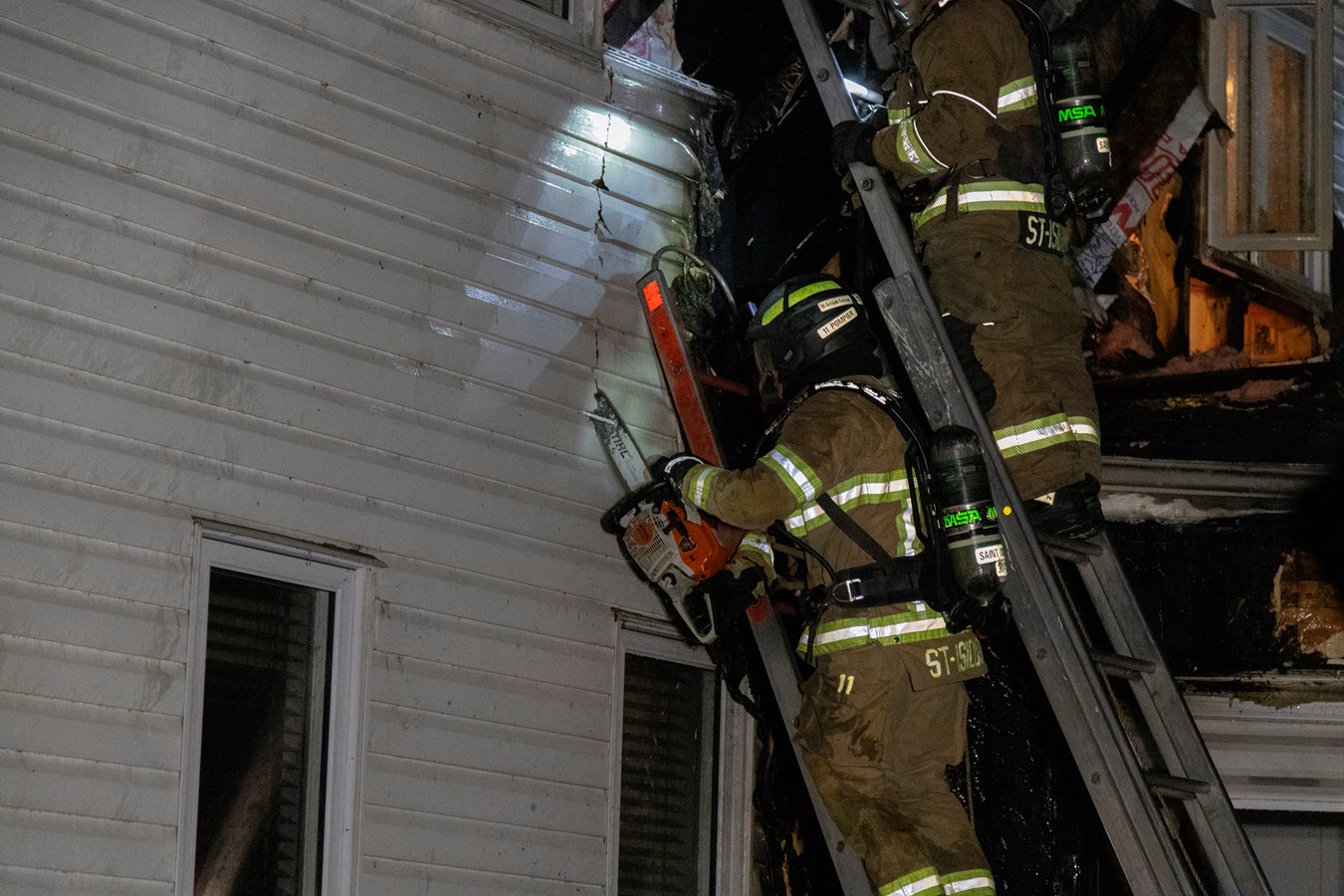 Intervention des pompiers à Scott