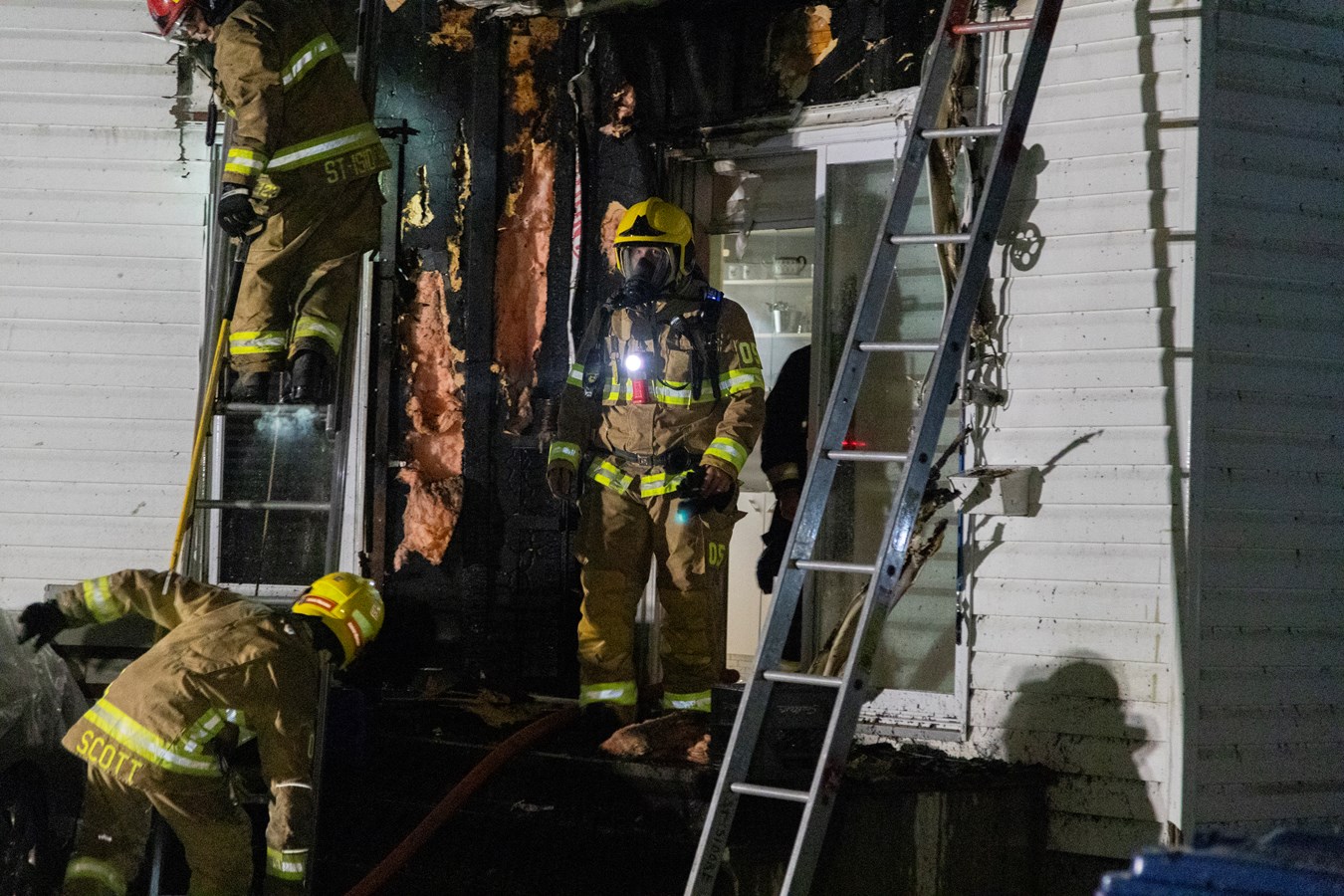 Intervention des pompiers à Scott