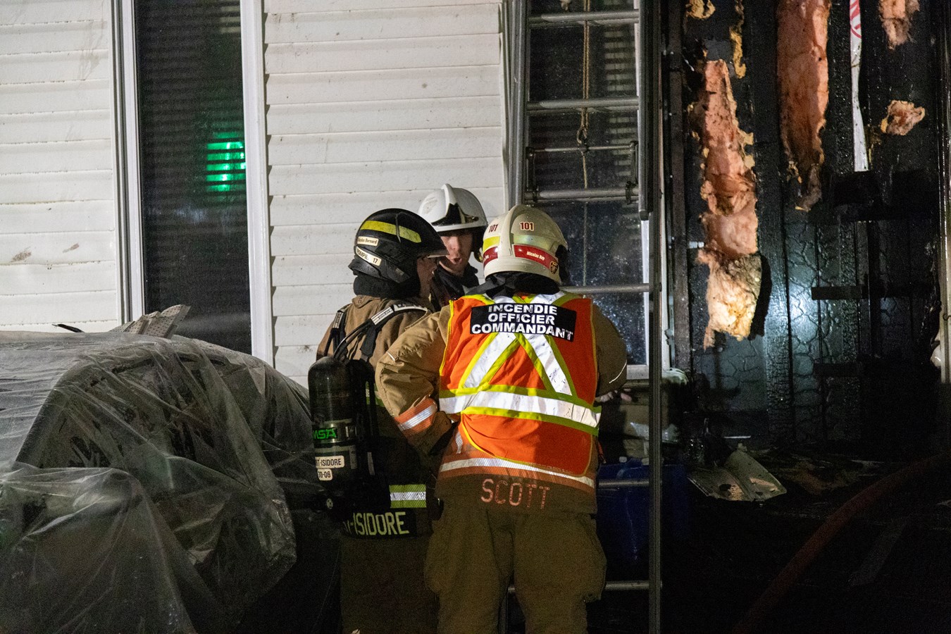 Intervention des pompiers à Scott