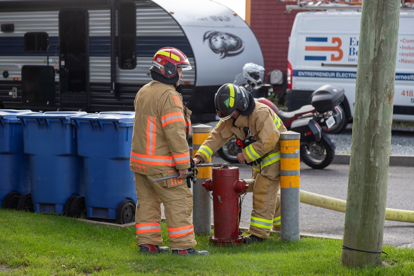 Un incendie industriel à Saint-Isidore