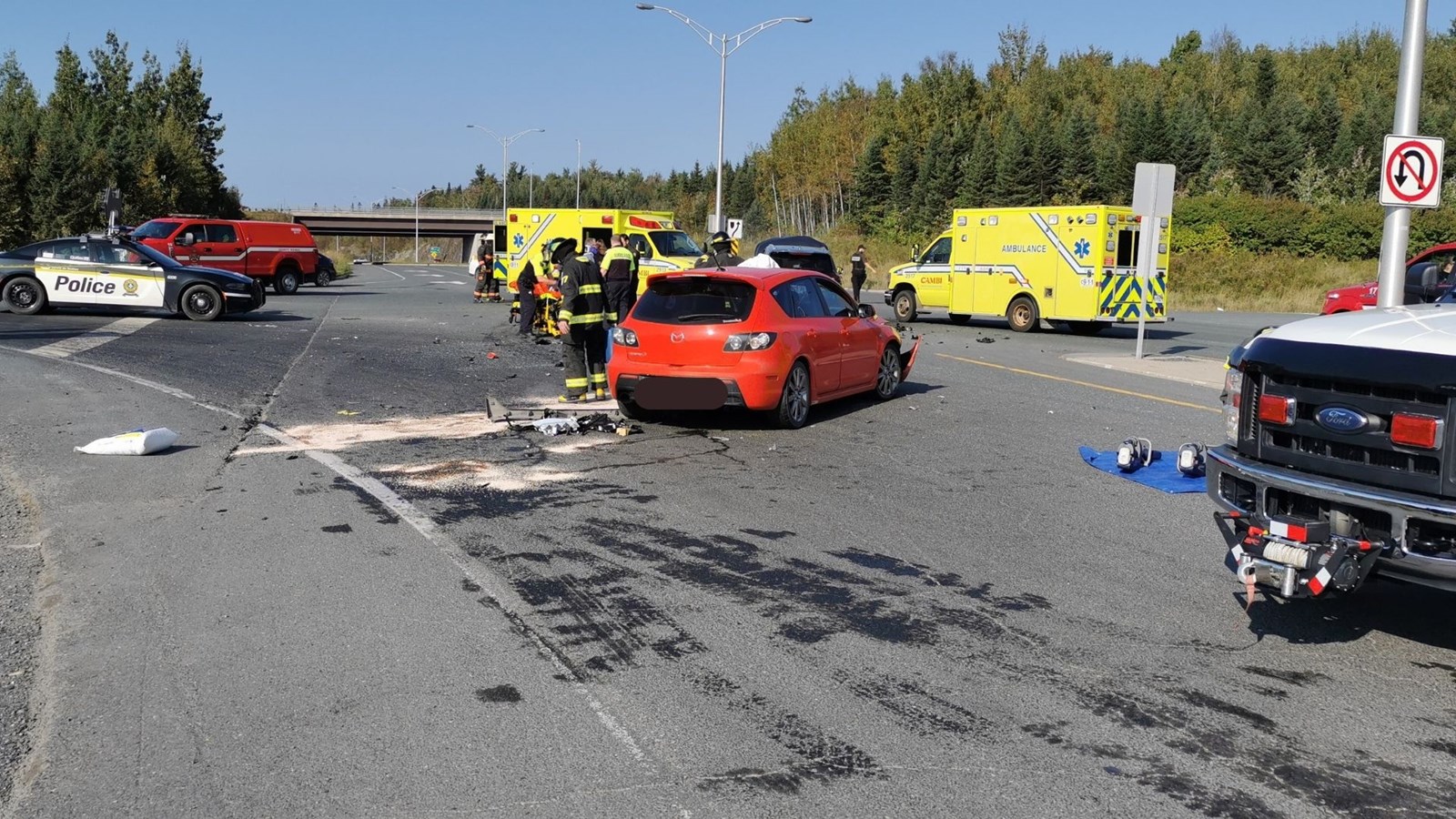 Accident avec blessés près de l'A-73