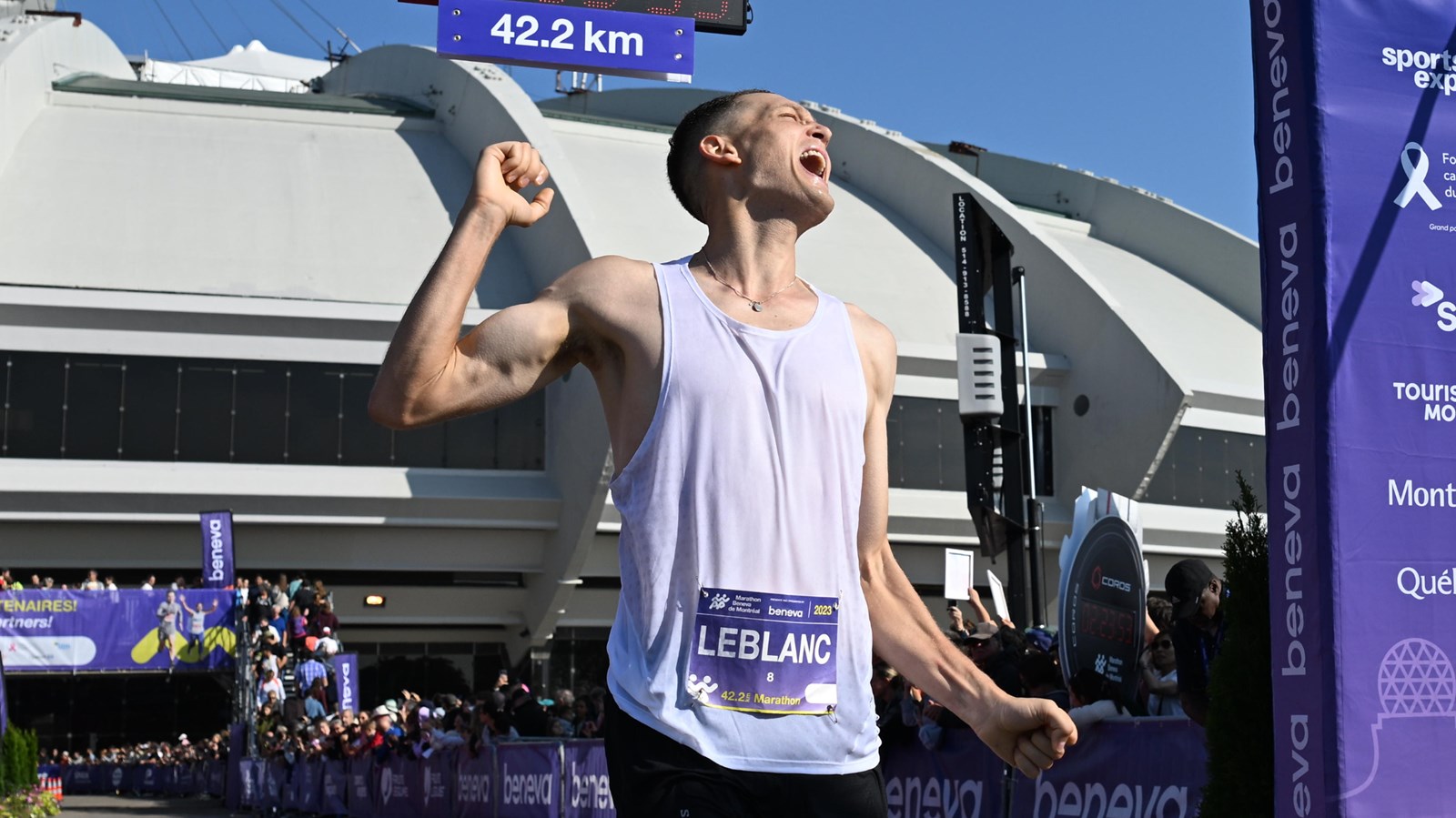 Simon Leblanc à l'arrivée