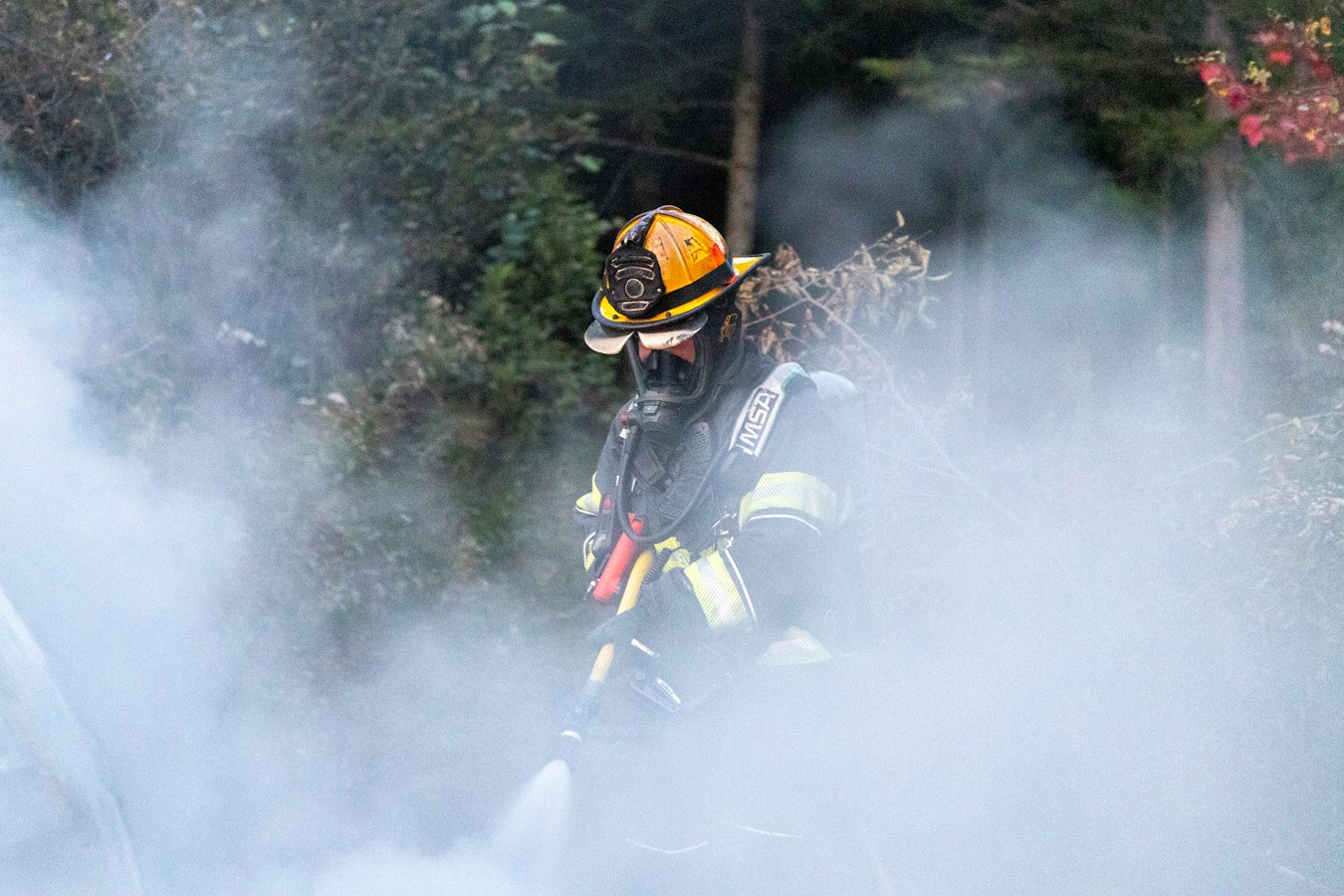 Véhicule en feu à Saint-Joseph-de-Beauce