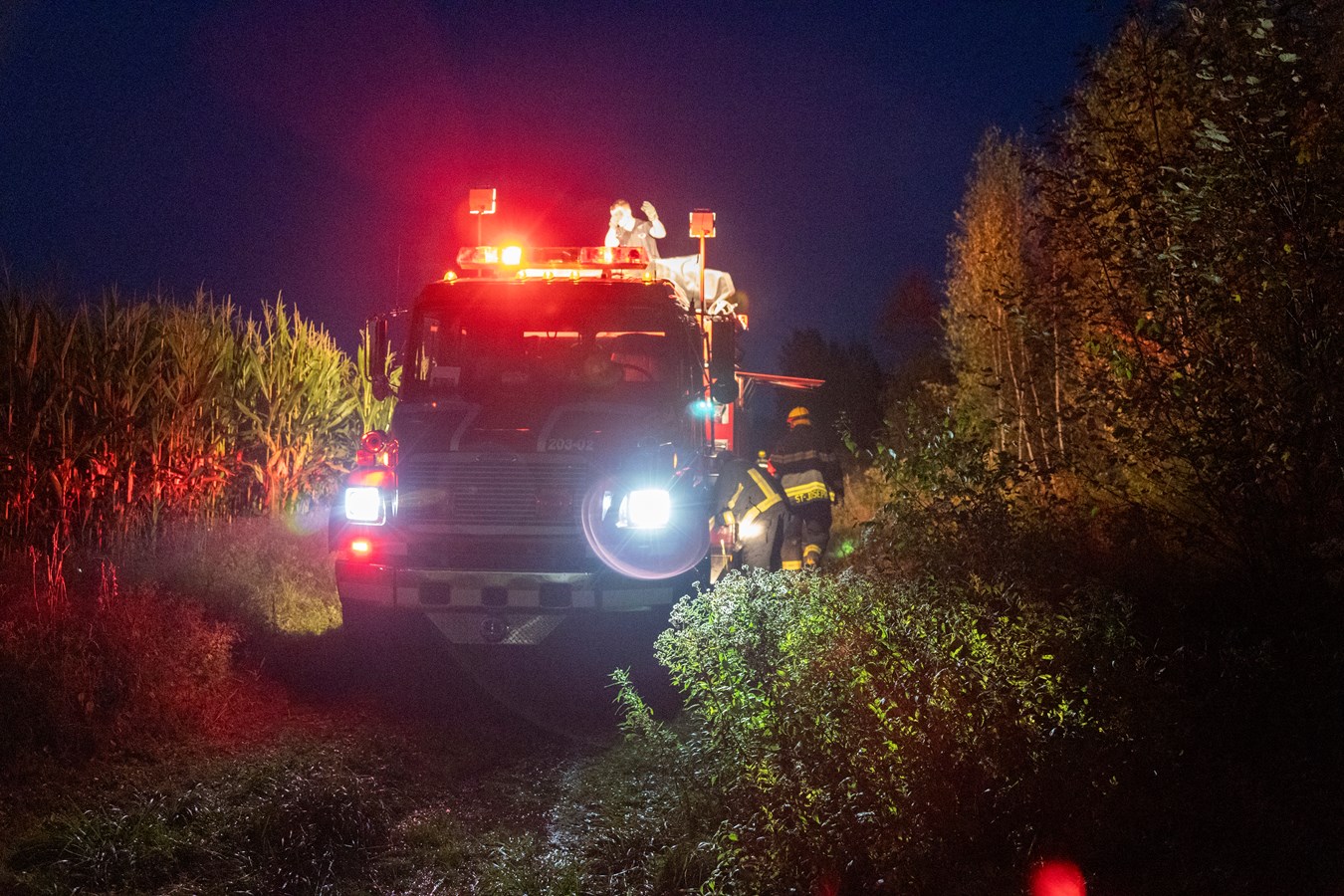 Véhicule en feu à Saint-Joseph-de-Beauce