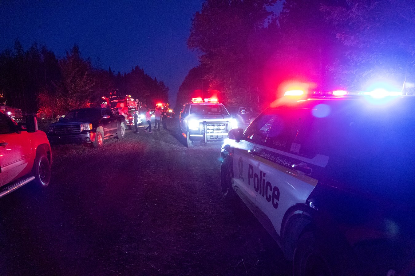 Véhicule en feu à Saint-Joseph-de-Beauce