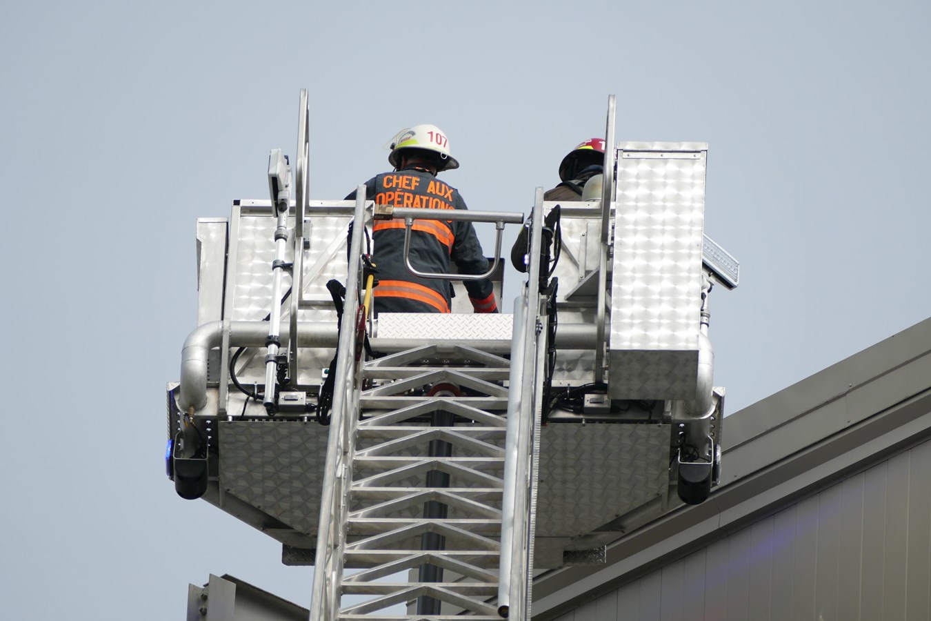 Les pompiers en intervention à l'hôpital de Saint-Georges
