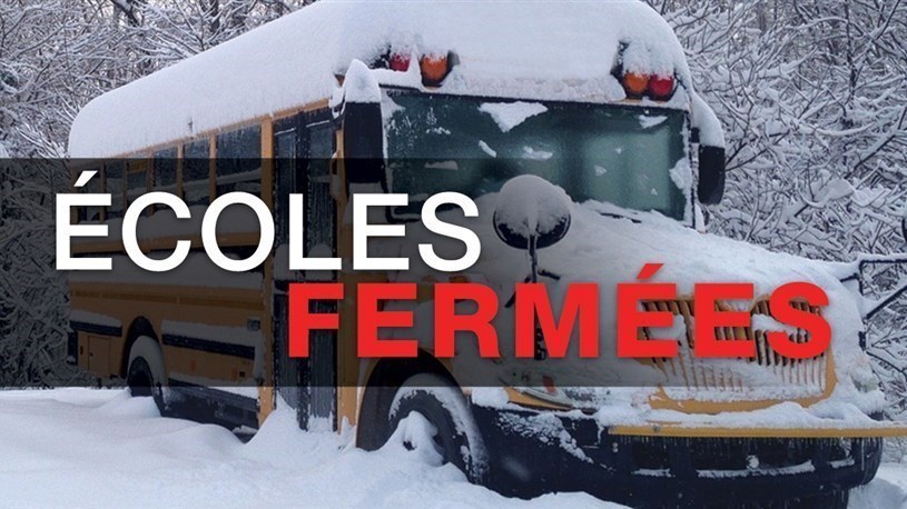 Toutes les écoles du CSSBE sont fermées aujourd'hui
