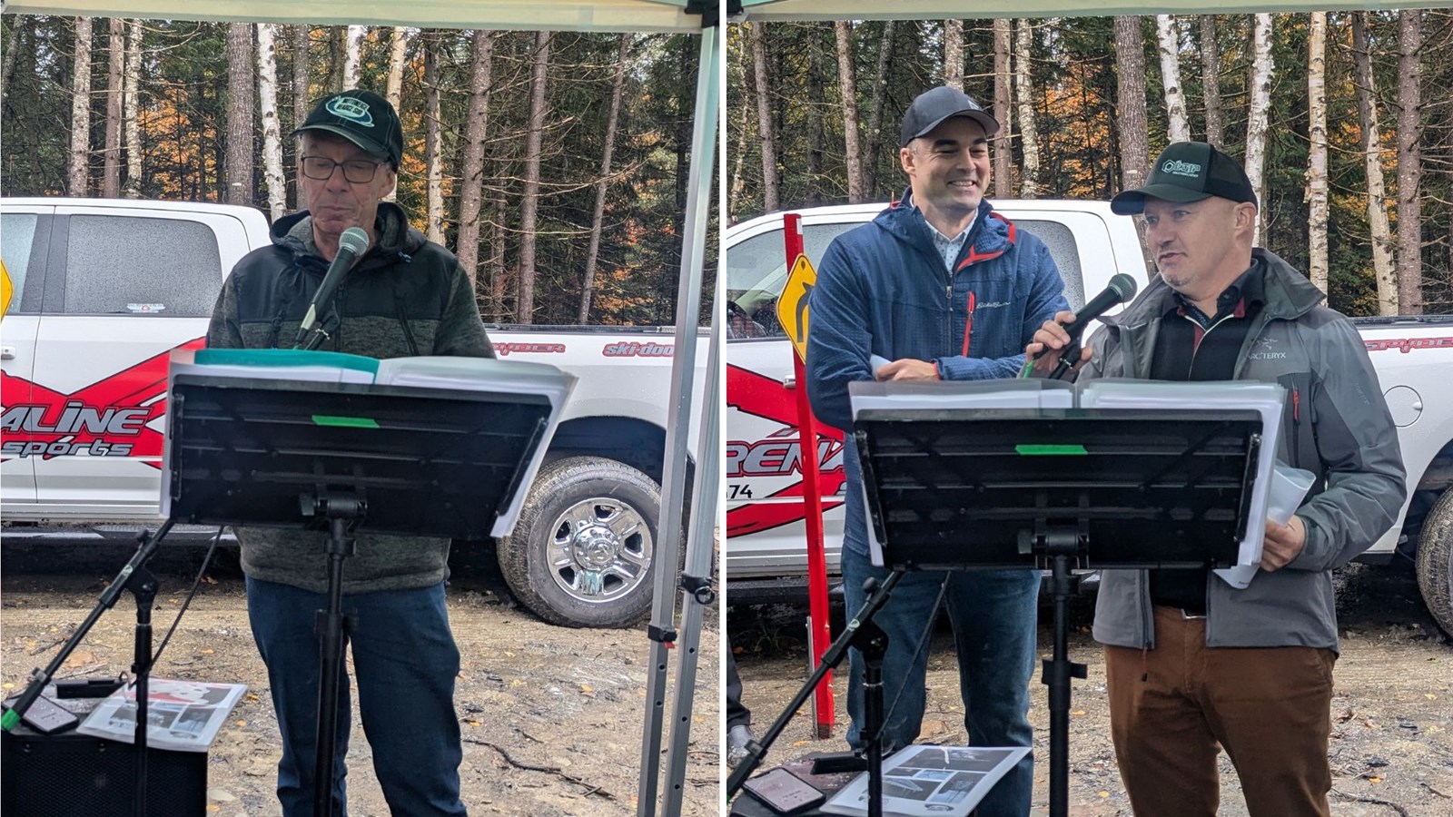 Ghislain Bolduc (du Club de motoneige Beauce-Sud) - Louis-David Poirier (de Constructions Binet) et Érik Pépin (de Eqip Solutions Génie)