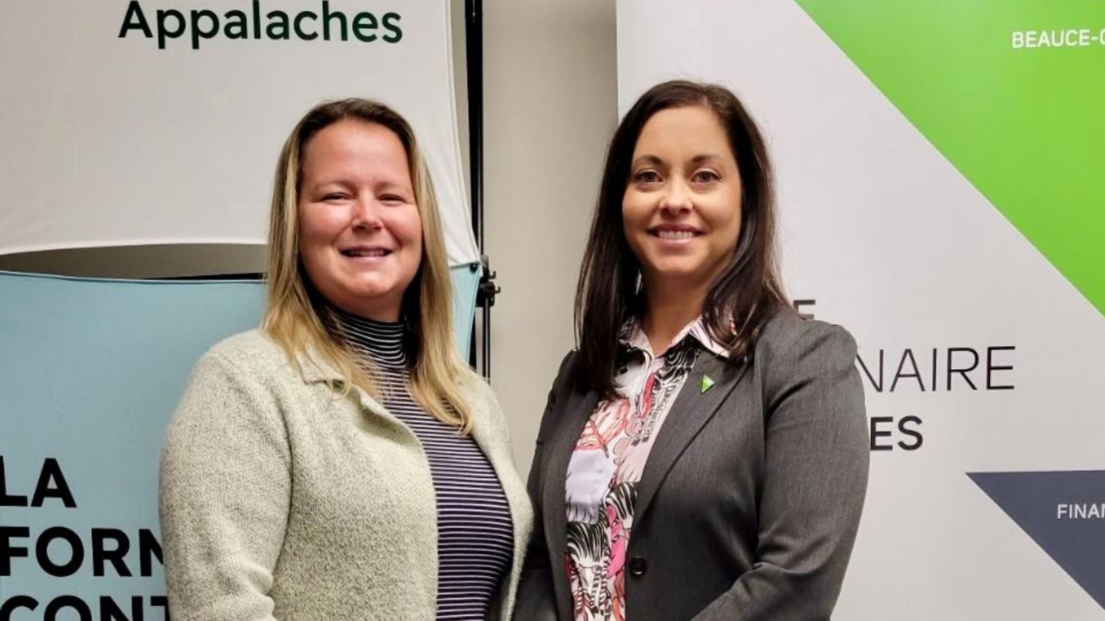 Marie-Ève Labbé, directrice des services de la formation continue du Cégep Beauce-Appalaches et Karine Therrien, directrice générale du Centre d’aide aux entreprises Beauce-Chaudière.