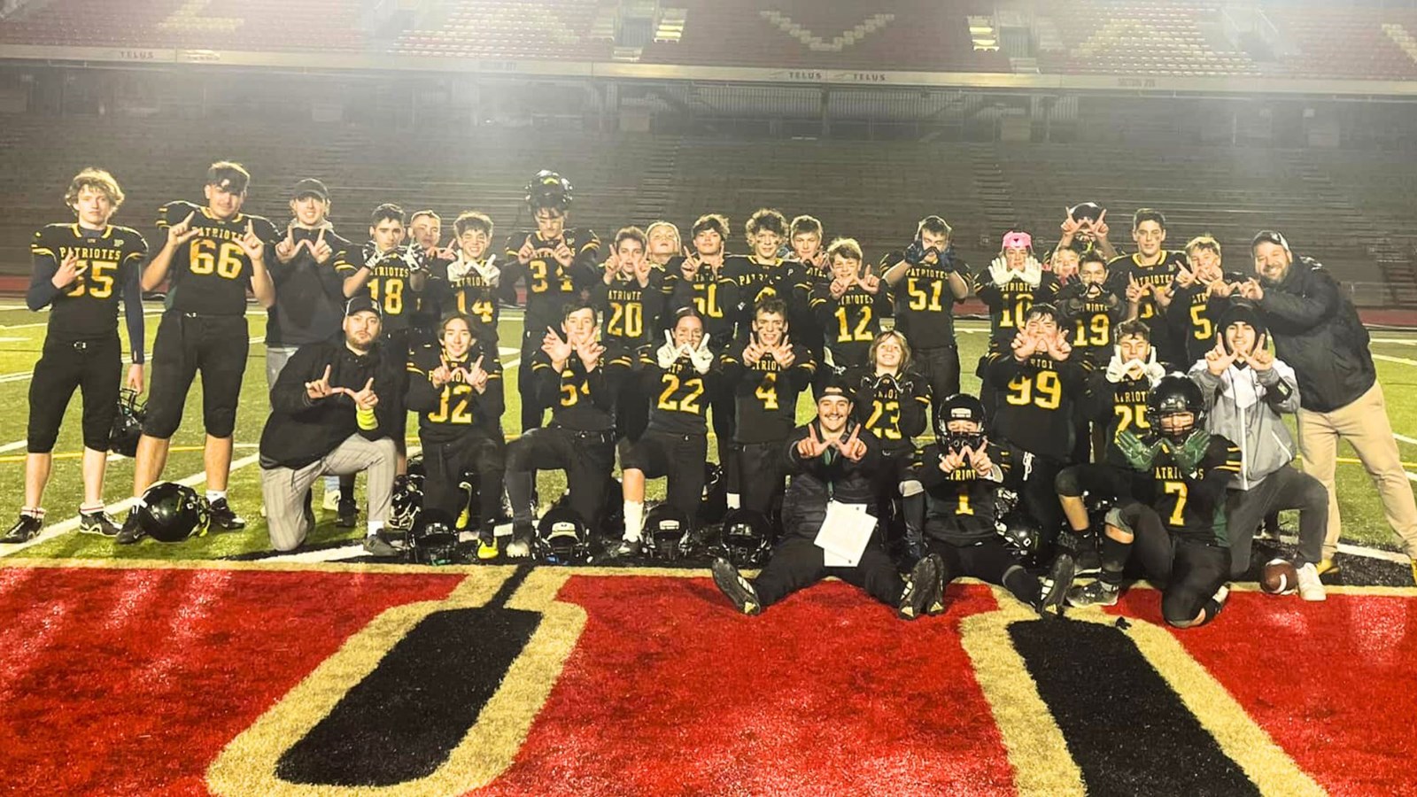 Les Patriotes cadets ont eu la chance de jouer au Stade Telus de l'Université Laval.
