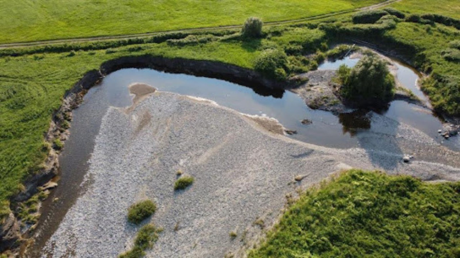 Vue aérienne de la «boucle».