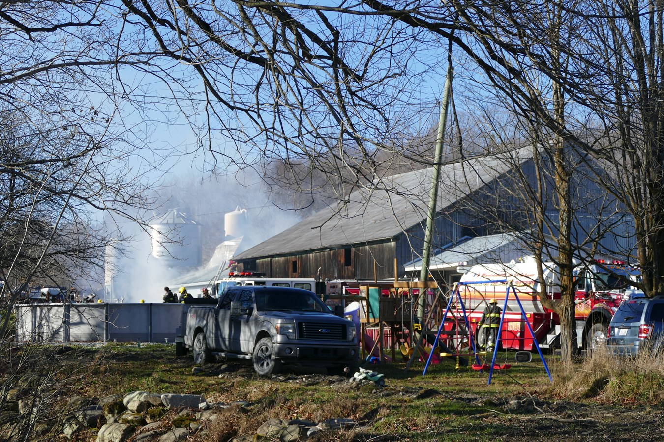 Sainte-Clothilde-de-Beauce : un bâtiment agricole détruit par un incendie