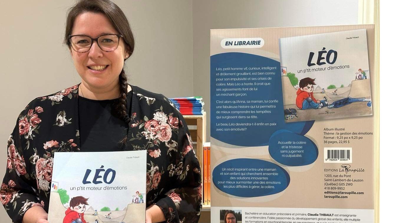 Claudia Thibault est l'auteure de Léo, un p'tit moteur d'émotions