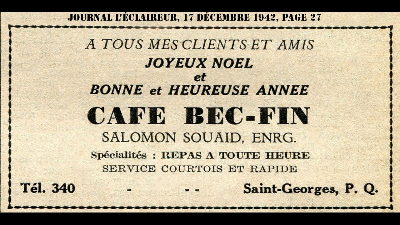 Le Bec-Fin de Salomon Souaid et l'épicerie de Raoul Zaor