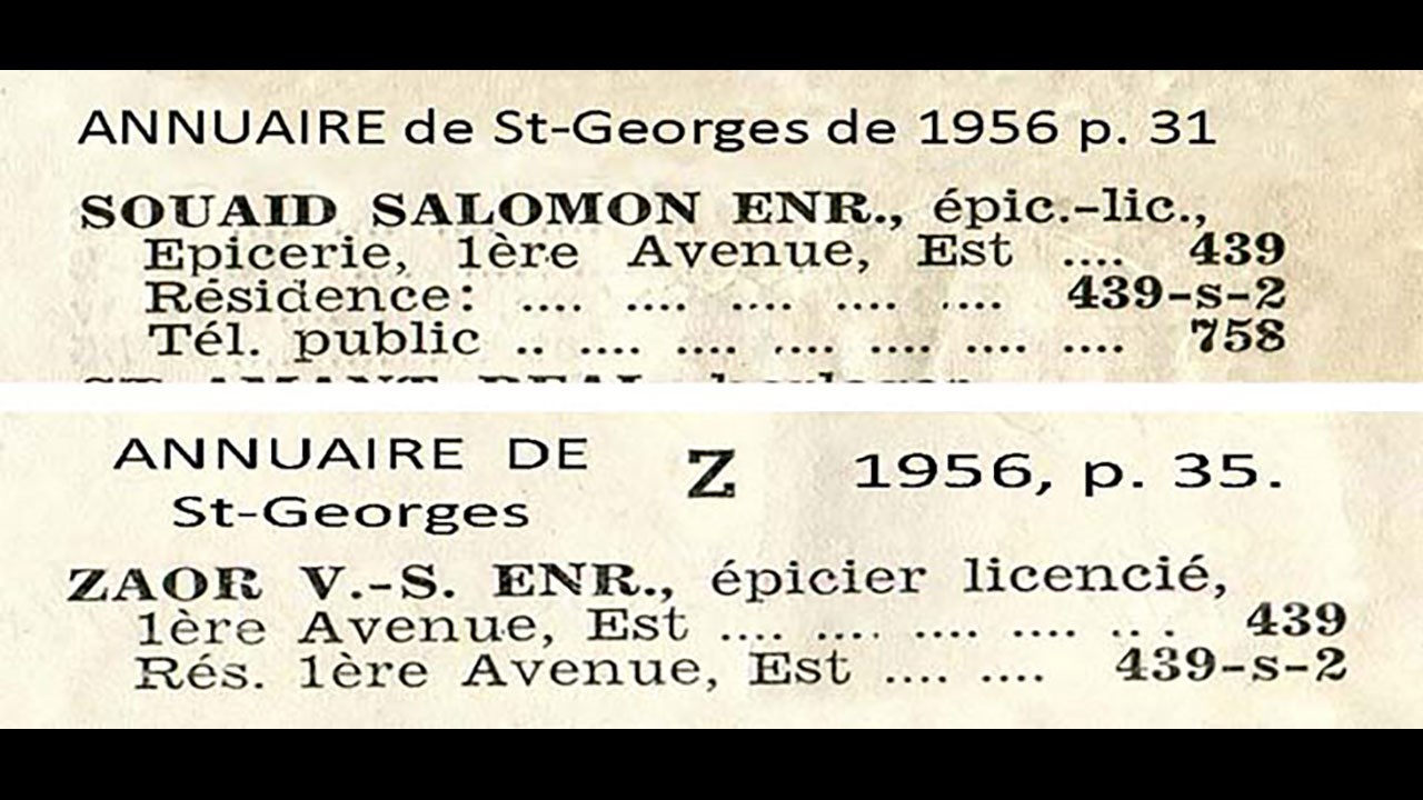 Le Bec-Fin de Salomon Souaid et l'épicerie de Raoul Zaor