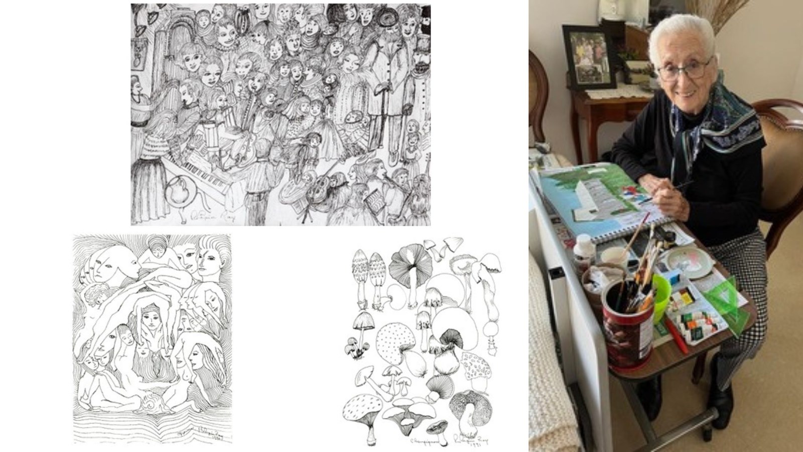 À 95 ans, Pierrette Pépin-Roy redonne vie à ses dessins