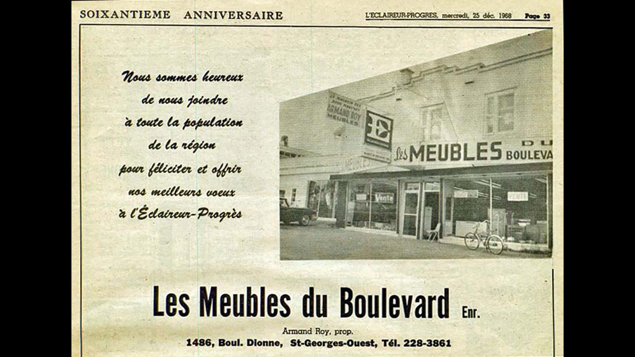 L'ancien magasin les Meubles du Boulevard d'Armand Roy