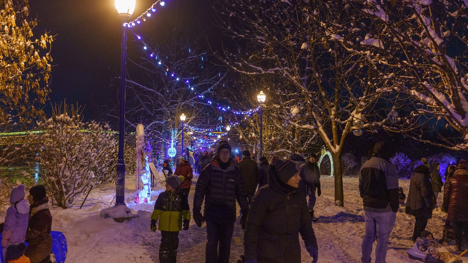 Nathan Loignon joue pour l'illumination du sentier féérique de Saint-Georges