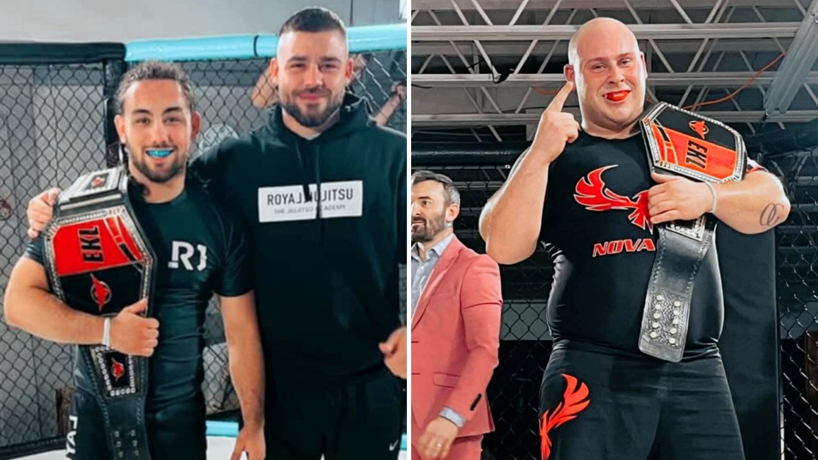 Les gagnants du tournoi, Gabriel Coté (moins de 80 kg), et Xavier Langlois (+ de 80 kg).
