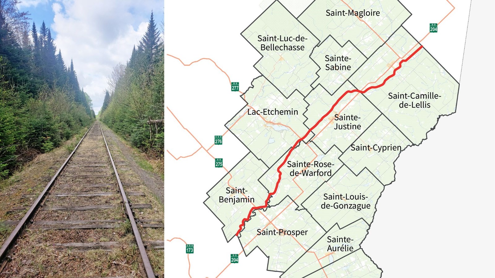 Un projet récréatif sur l’emprise ferroviaire des Etchemins