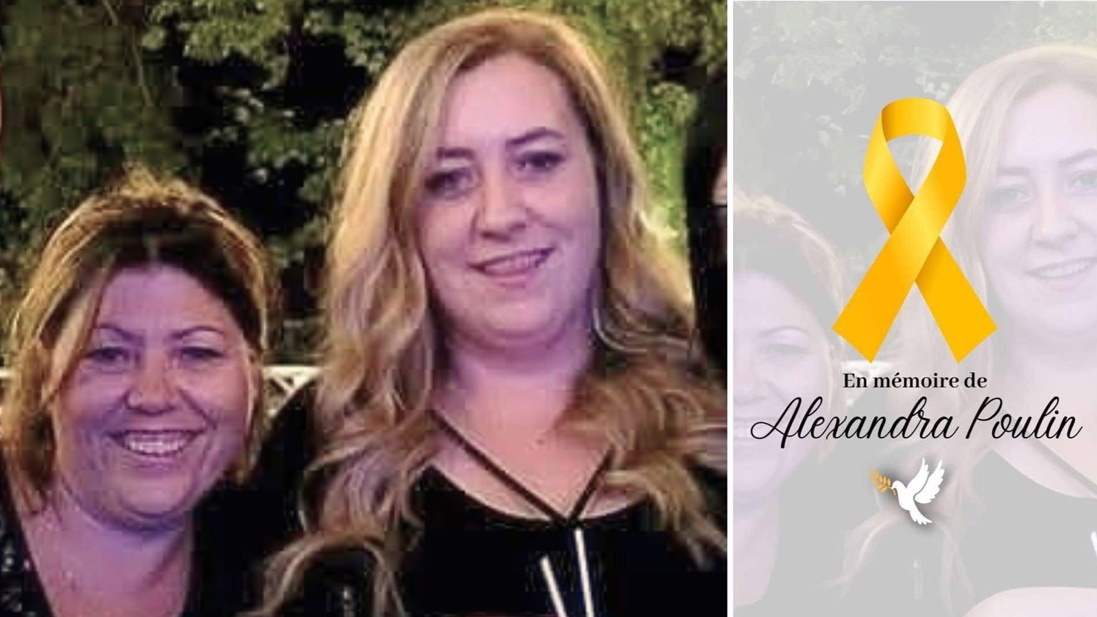 À gauche, Nathalie Poulin en compagnie de sa fille Alexandra. «Moi, j'en aurai pas de Noël cette année», a confié la mère de la victime.