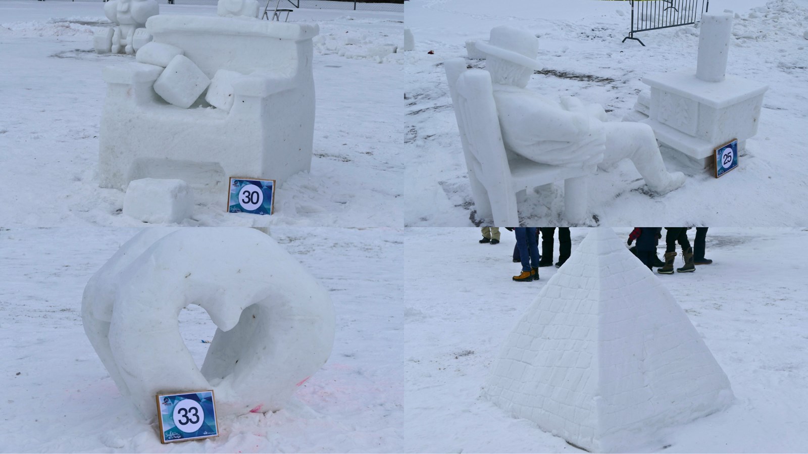 Sculptures sur neige: les gagnants de l'édition 2024 sont connus