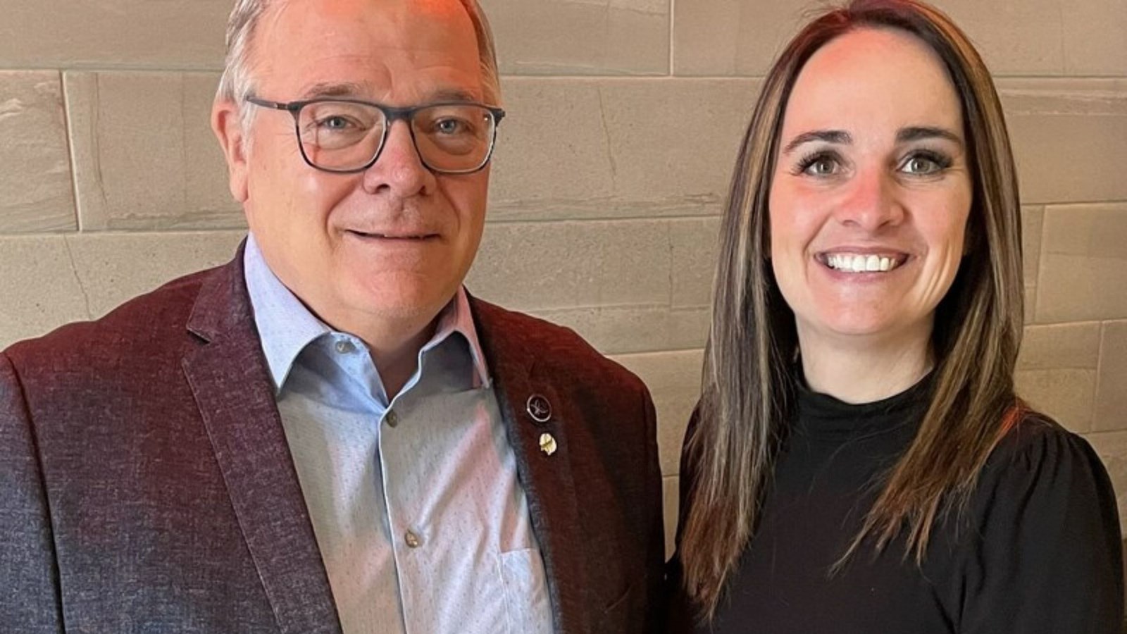 Luc Provençal, député de Beauce-Nord, et Patricia Drouin, mairesse de Vallée-Jonction