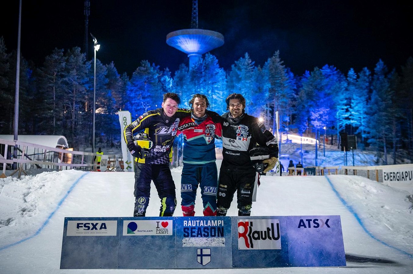 Maxime Nadeau à droite lors de sa dernière course
