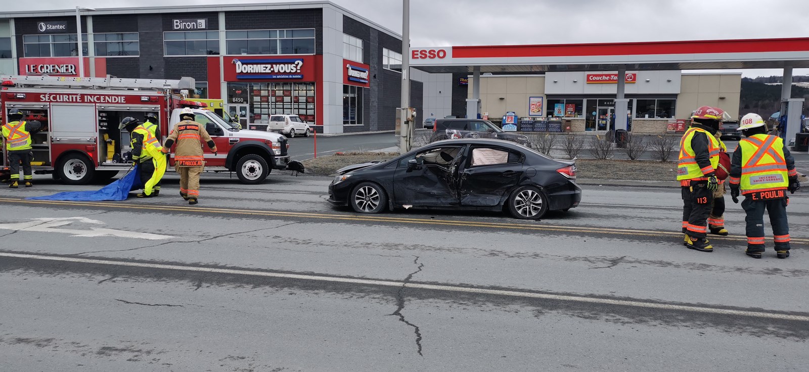 Accident sur le boulevard Lacroix: une blessée mineure