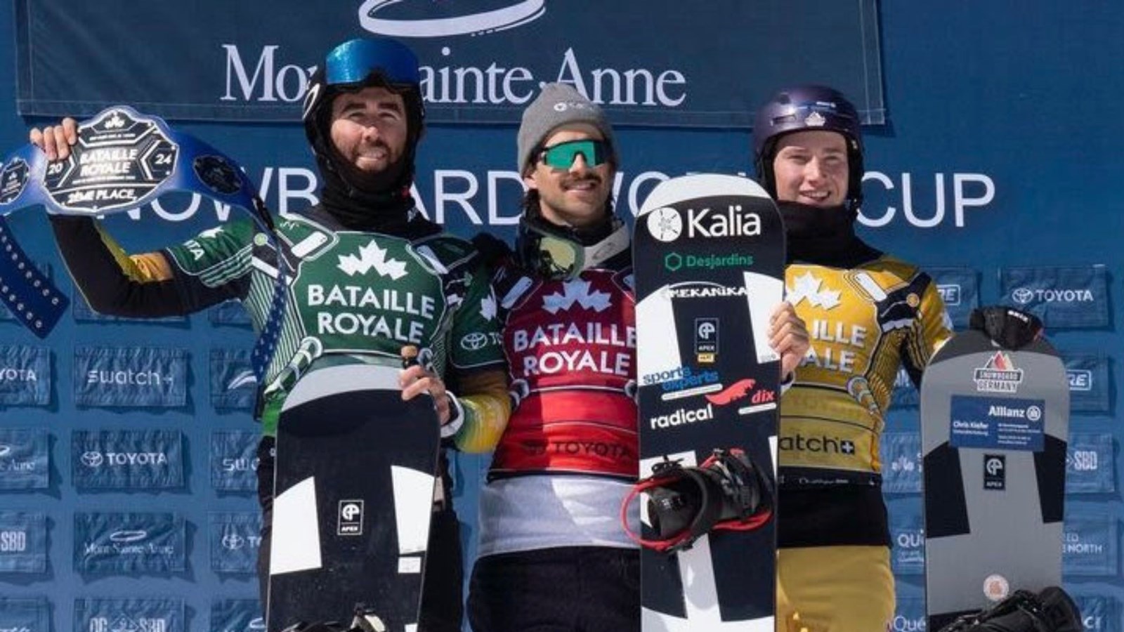 Eliot Grondin (au centre)