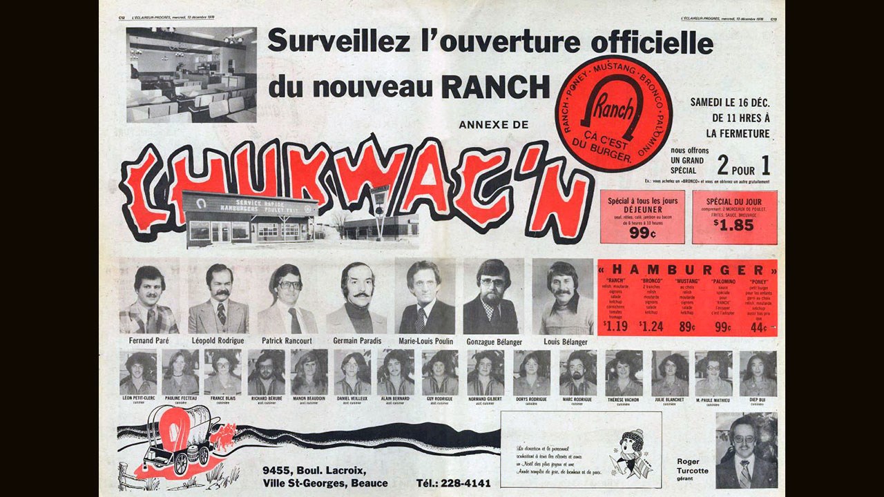 Avez-vous connu le restaurant Chuckwagon?