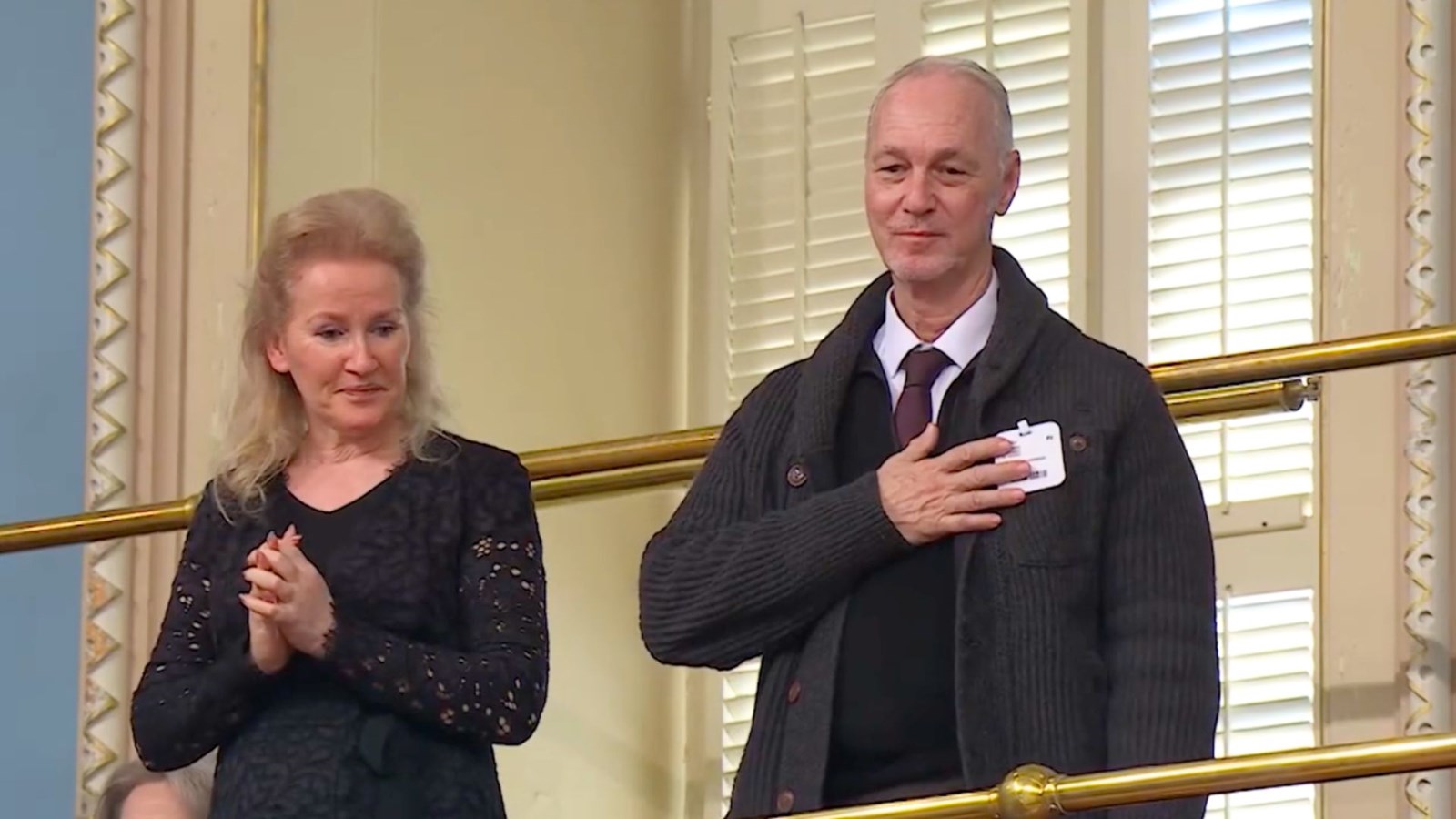 L'hommage posthume à Jacob Flickinger s'est fait en présence de ses parents, Sylvie Labrecque et John Flickinger.