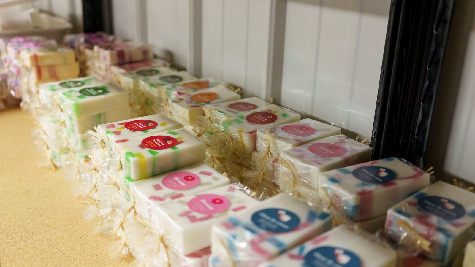 Savons prêts à partir en boutique