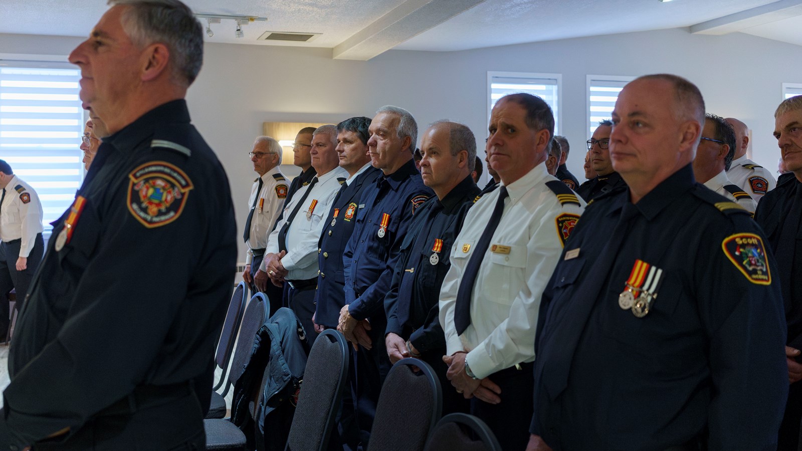 Remise de médailles: 29 pompiers honorés en Nouvelle-Beauce