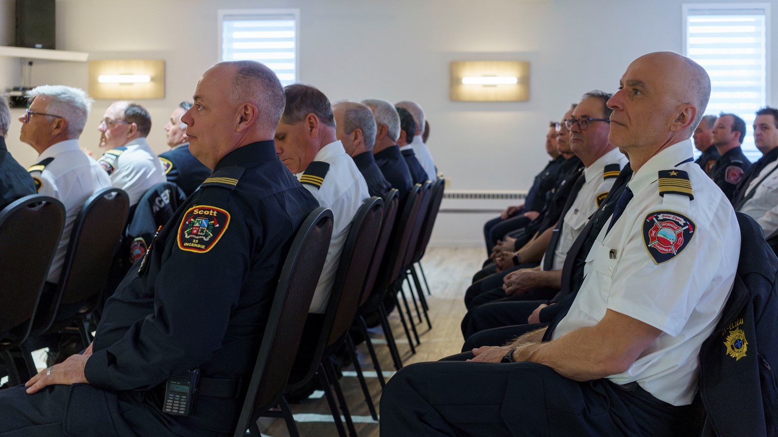 Remise de médailles: 29 pompiers honorés en Nouvelle-Beauce