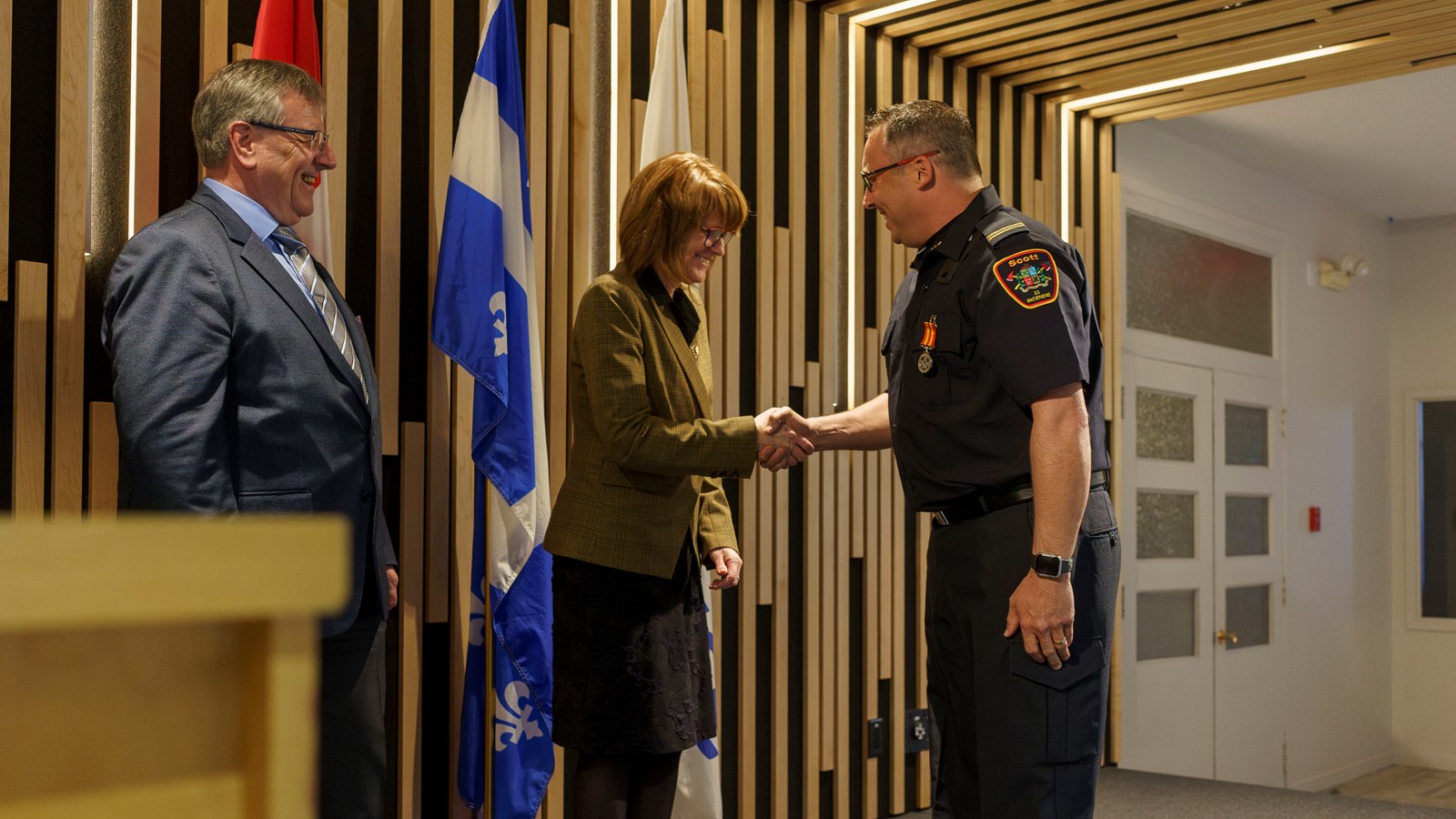 Remise de médailles: 29 pompiers honorés en Nouvelle-Beauce
