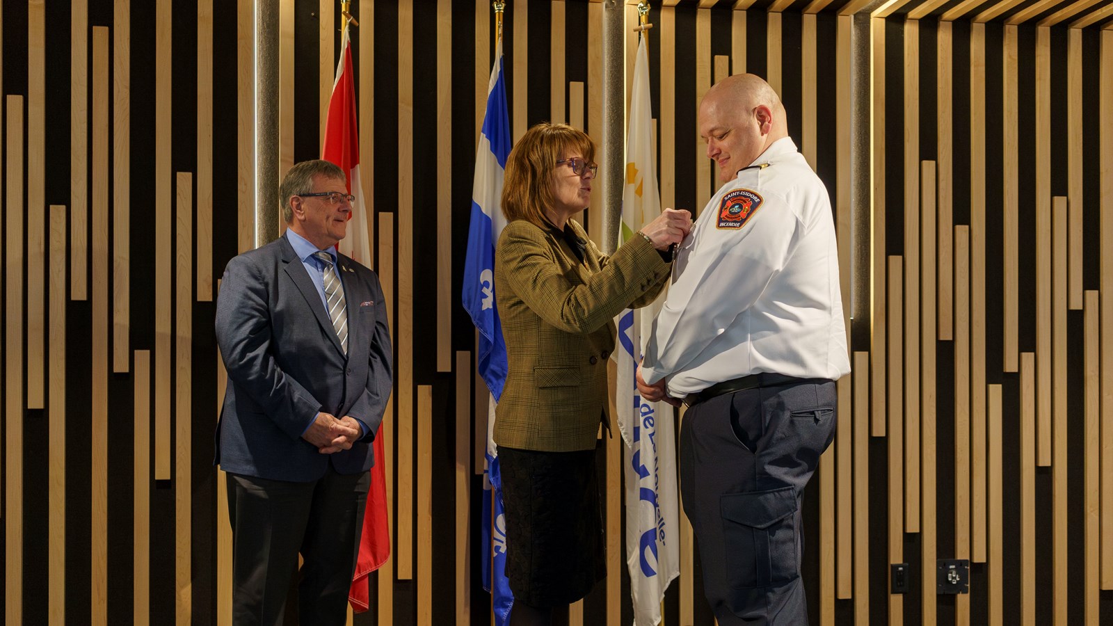 Remise de médailles: 29 pompiers honorés en Nouvelle-Beauce
