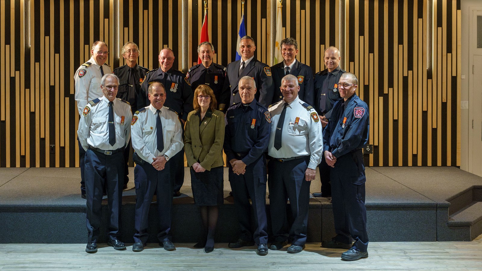 Remise de médailles: 29 pompiers honorés en Nouvelle-Beauce
