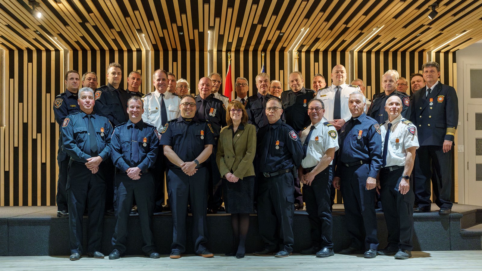 Remise de médailles: 29 pompiers honorés en Nouvelle-Beauce