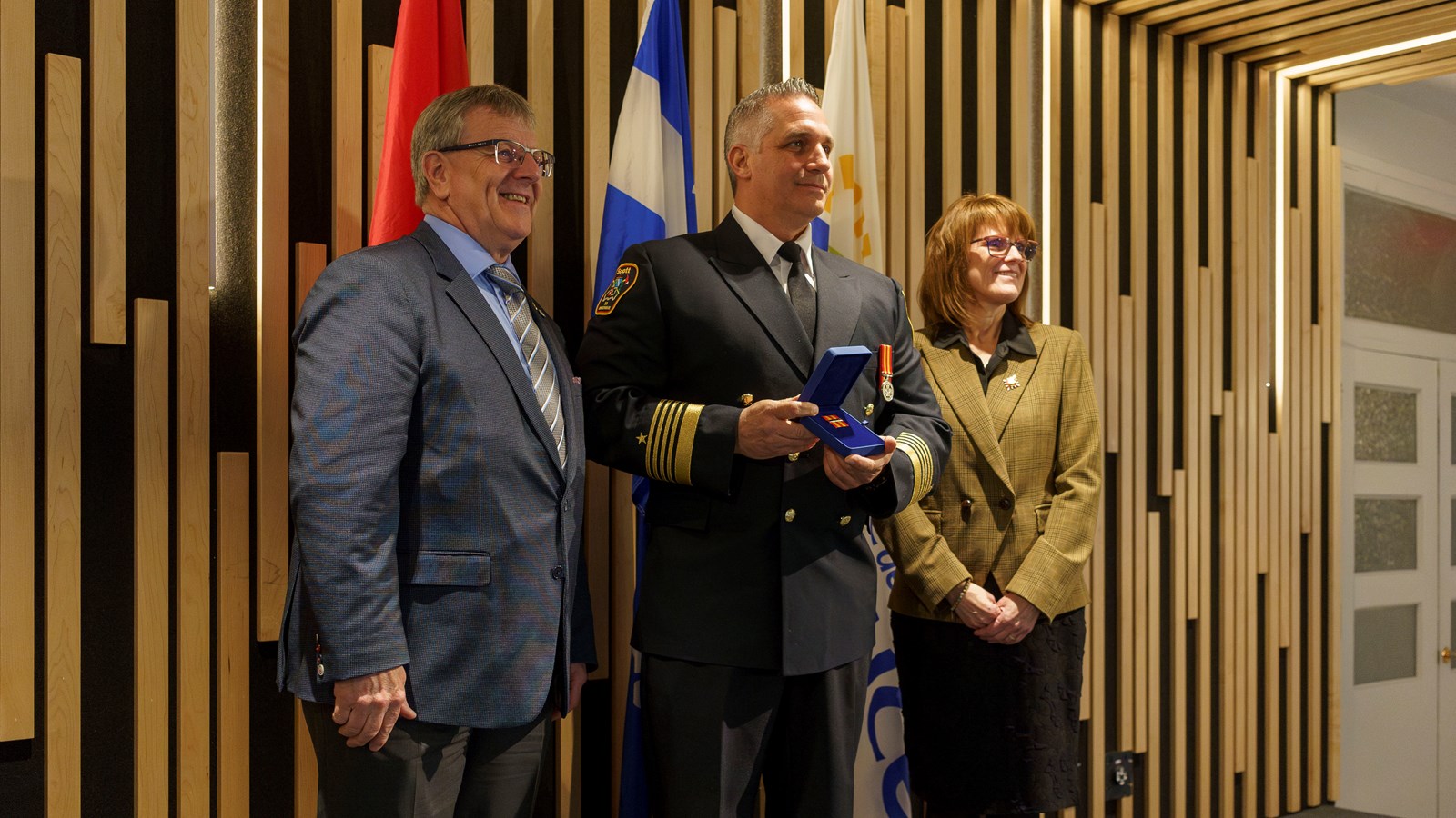 Remise de médailles: 29 pompiers honorés en Nouvelle-Beauce