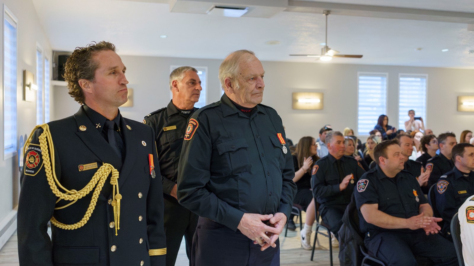 Remise de médailles: 29 pompiers honorés en Nouvelle-Beauce