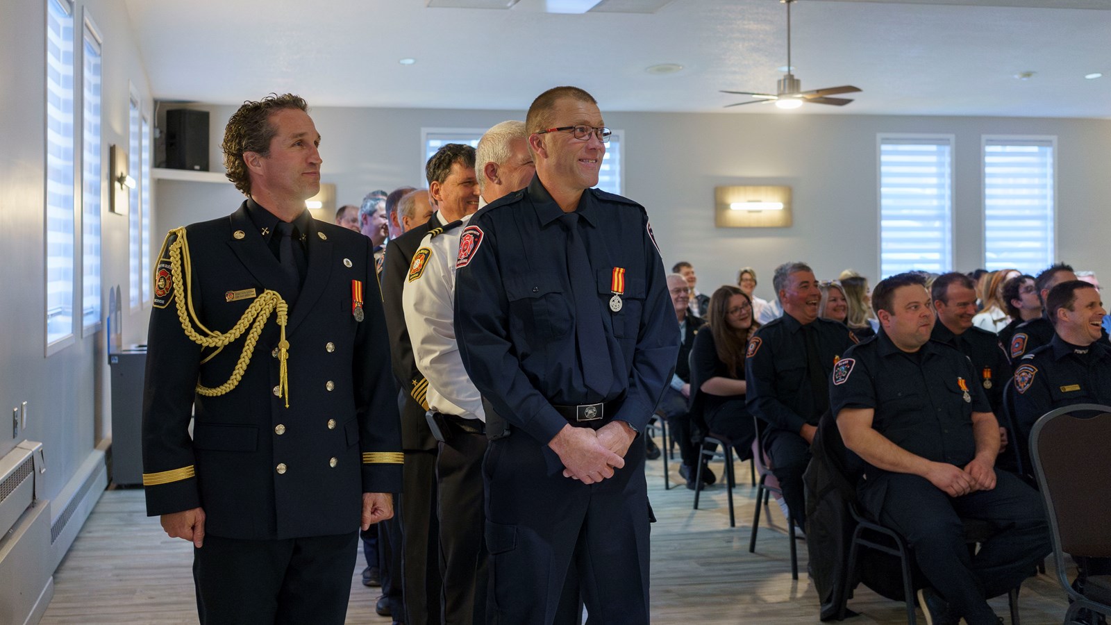 Remise de médailles: 29 pompiers honorés en Nouvelle-Beauce