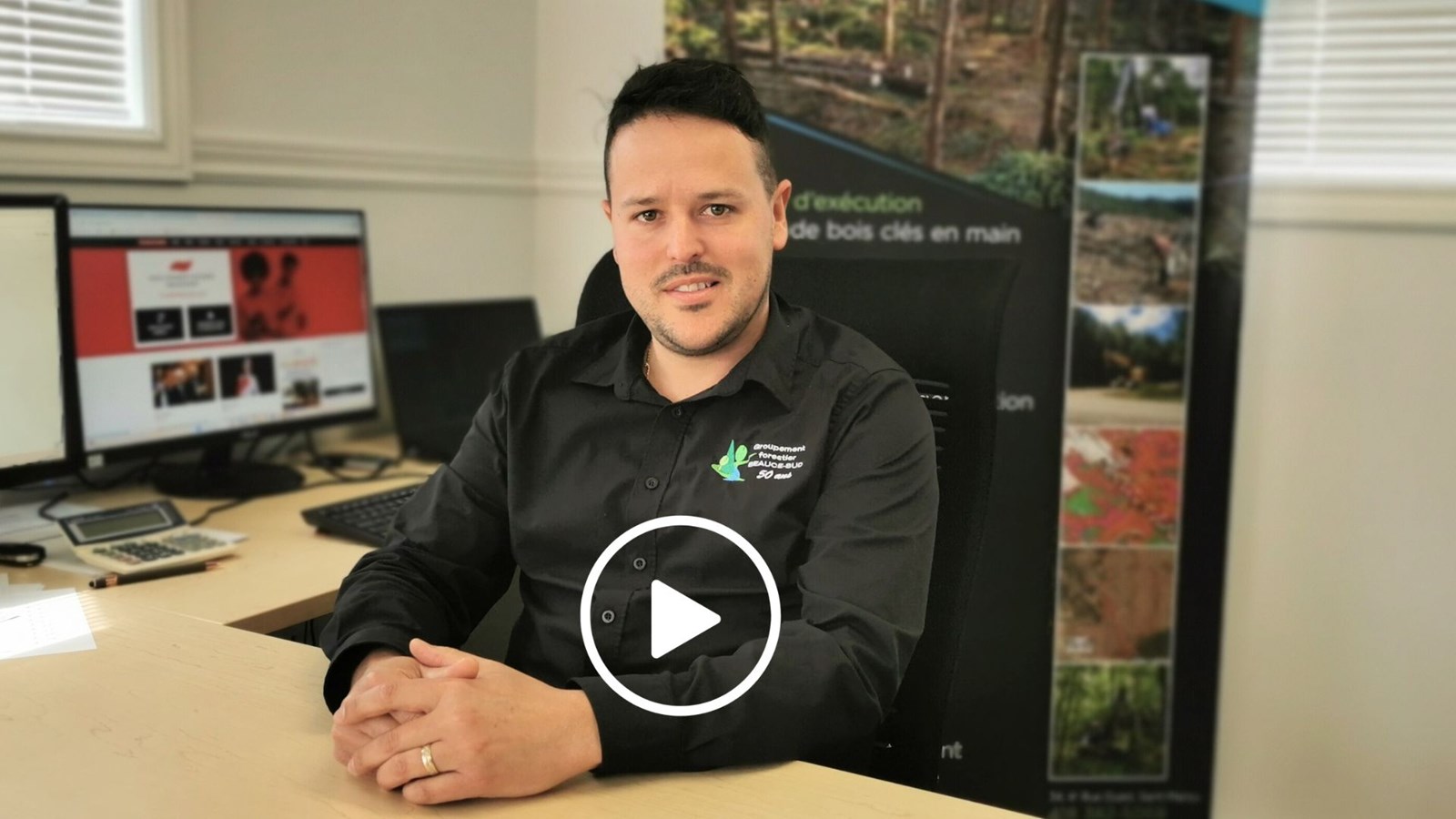 Le directeur général du Groupement forestier Beauce-Sud Inc, Samuel Poulin.