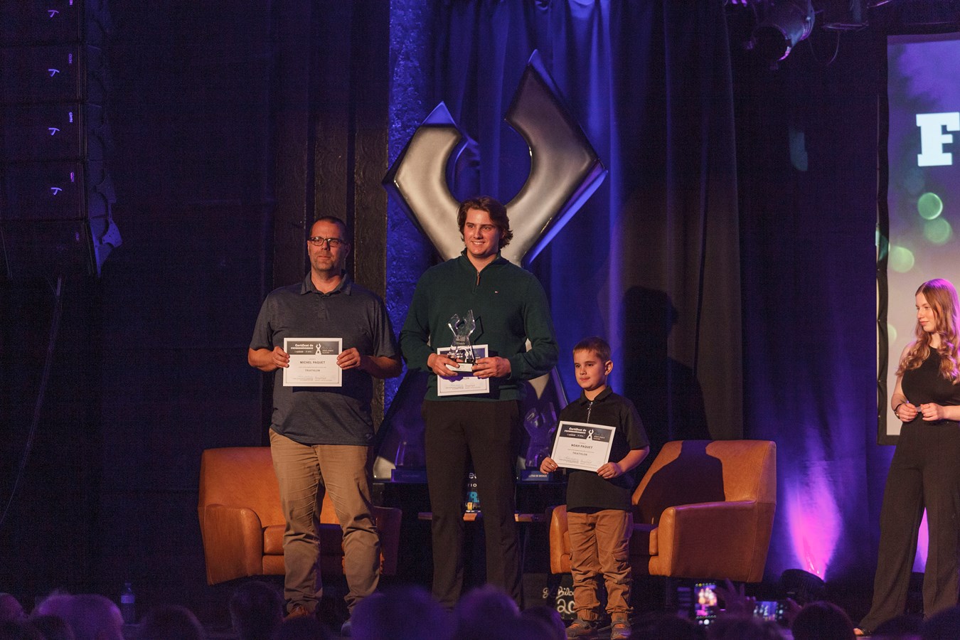 Triathlon: Michel Paquet, Antoine Paquet (gagnant), Noah Paquet