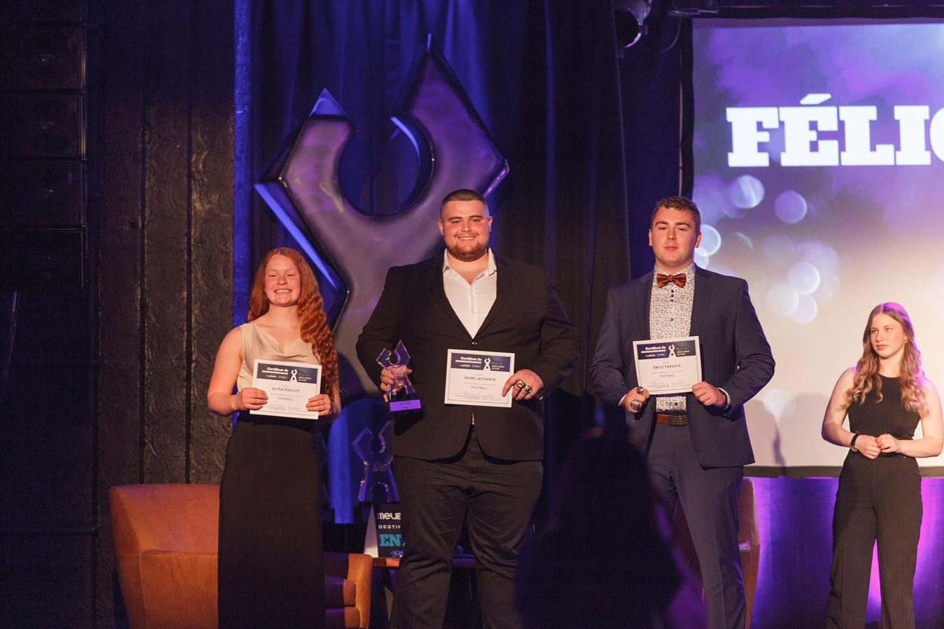 Football: Elysa Pouliot, Sam Lachance (gagnant) et Émile Paradis