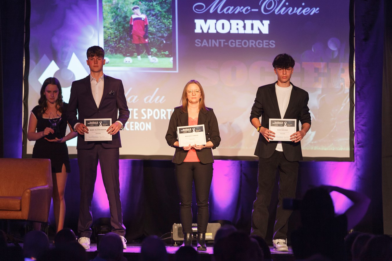Soccer: Marc-Olivier Morin, Mathieu Gareau et David Bolduc (gagnant)