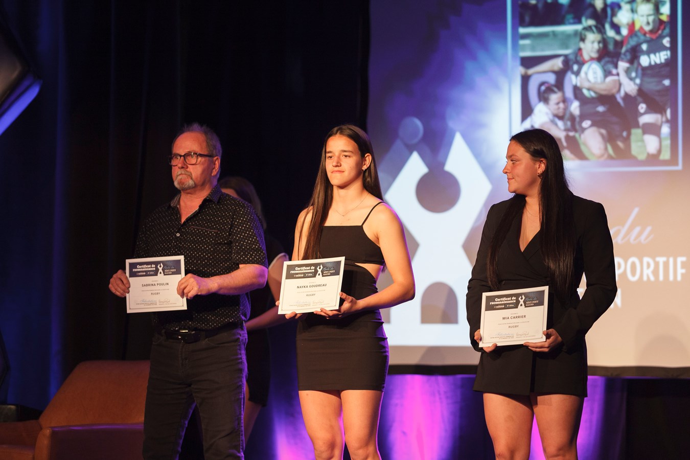 Rugby: père de Sabrina Poulin (gagnante), Nayka Goudreau et Mia Carrier