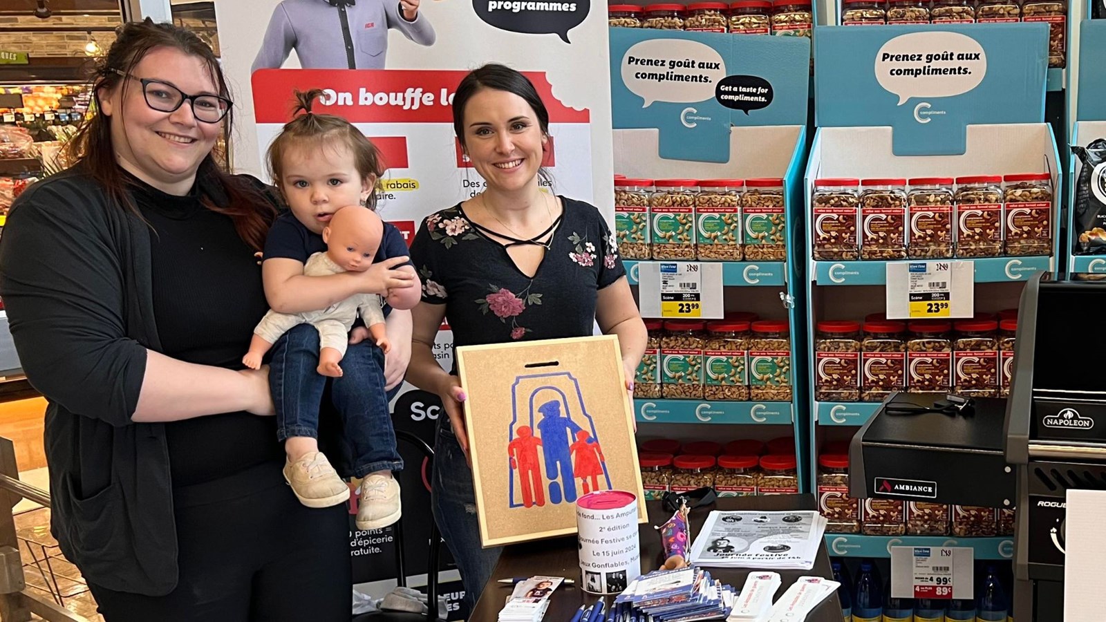 Katherine, Johanie et la petite Léa
