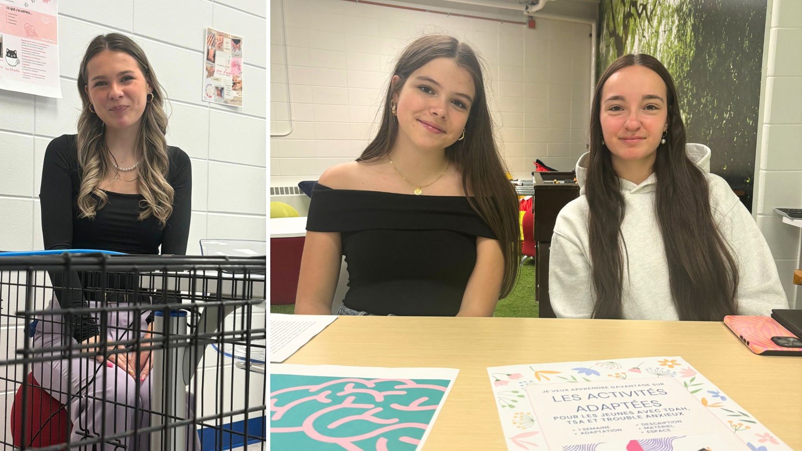 Lexanne Fortin, Gabrielle Vallée et Lori Beauchesne.